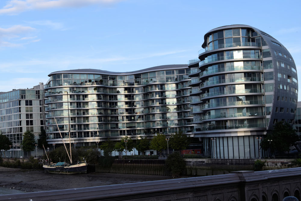 Apartment building on the Thames