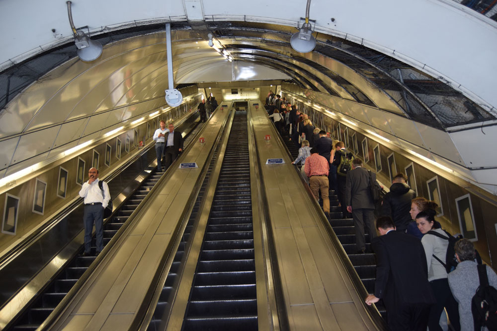 Bank Station escalator