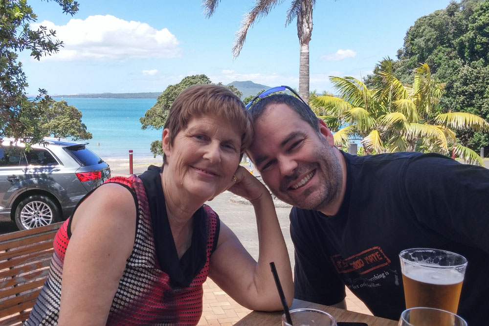 Dale and Nick at Takapuna Beach
