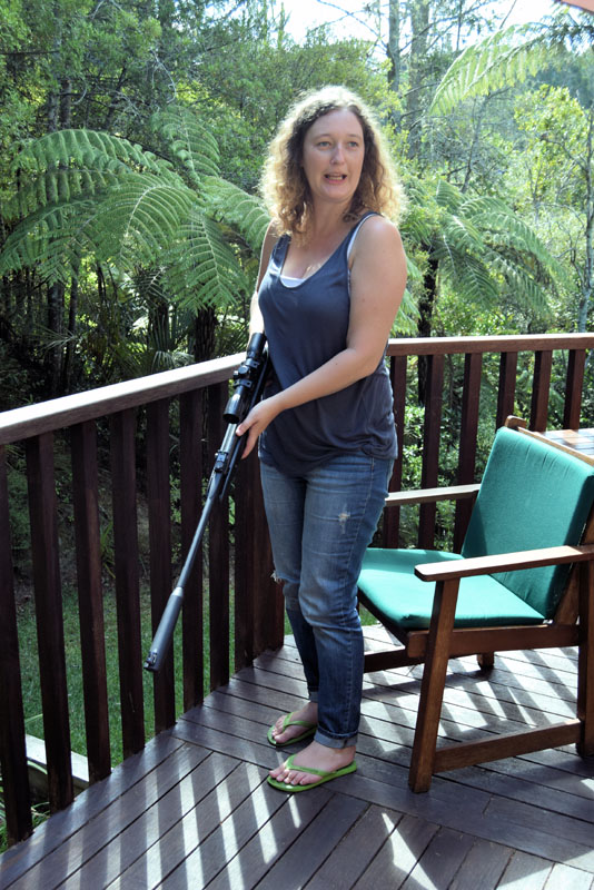 Jacqui and gun